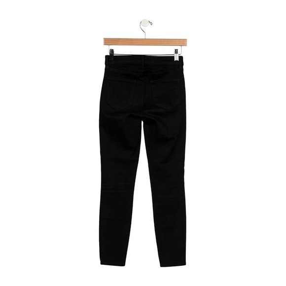 L'Agence Black Stretch Denim Skinny Jeans High Rise Crop Jeans Sz 23-24 $345 - Picture 2 of 3